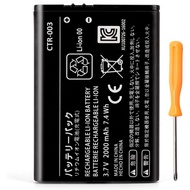 Replacement 3DS 2DS Battery: CTR-003 Compatible with for Nintendo Old 3DS, 2DS, 2DS XL Game Console 