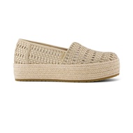 TOMS รองเท้าลำลองผู้หญิง รุ่น Valencia Champagne Metallic Basket Weave (CG) รองเท้าลิขสิทธิ์แท้