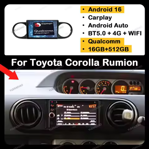 Android 16 Car Radio For Toyota Corolla Rumion Tacoma GPS NAVI 4G WIFI BT 2DIN Qualcomm Head Unit QL