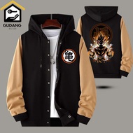 MEN'S OVERSIZE HOODIE DRAGONBALL BLACK M-6XL MEN'S JUMBO ZIPPER HOODIE