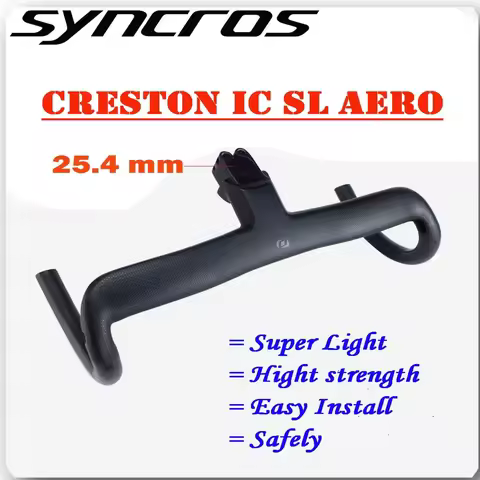 Syncros 25.4mm Carbon Creston IC SL AERO Integrated Cockpit Road Bike Handlebar Black Fully Integrat