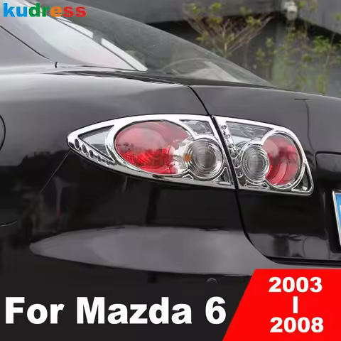 For Mazda6 Mazda 6 2003 2004 2005 2006 2007 2008 Chrome Car Accessories Rear Tail Light Lamp Cover T