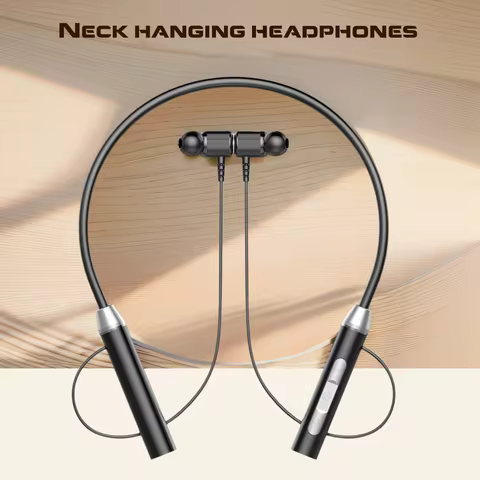 Wireless Bluetooth Headphones Neckband Earphone In Ear With Mic Headset Sport Neckband Wireless Blue