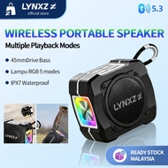 LYNXZ Portable Bluetooth Speaker |  20H Playtime | RGB Light | 5W output | IPX7 Waterproof | Extra B
