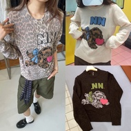 GANNI  Autumn Winter Wool Blend Gray Pullover Sweater for Women