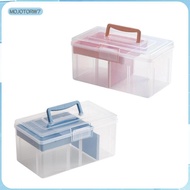 [mojotorw7] Mahjong Storage Case Extra Large Clear Organizer Box Container with Dividers PP Material