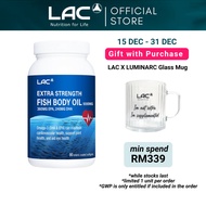LAC Extra Strength Fish Body Oil 1000mg (90 Softgels) [Exp Dec 2027] 01404860