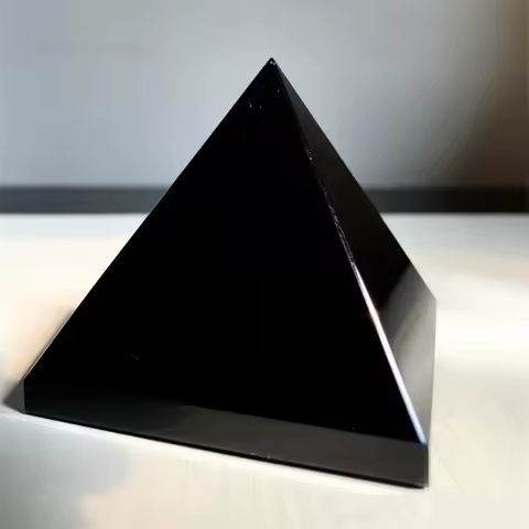 3-7cm Natural Obsidian Pyramid Reiki Energy Stone Decorative Tabletop Decoration Living Room Mineral