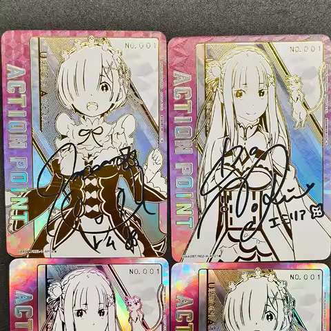 UNION ARENA Anime Collection Card Emilia Rem Signature Card Gilding Textured Refractive Flash Card C