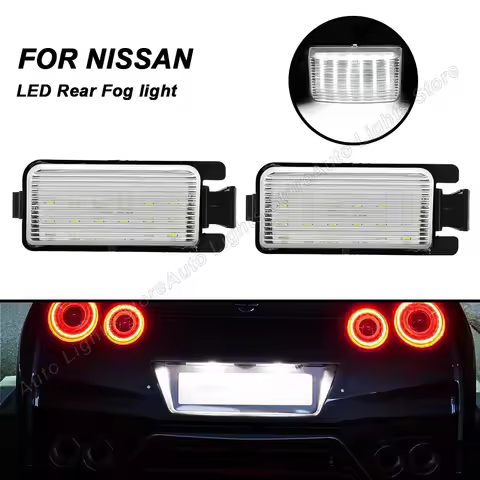 For Nissan Versa 4D 5D Livina GTR R35 Cube Z12 370Z Z34 Leaf For Infiniti G35 G37 2PCS LED License N