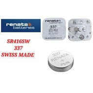 Renata 337 SR416SW Battery Silver 1.55V Battery SWISS MADE