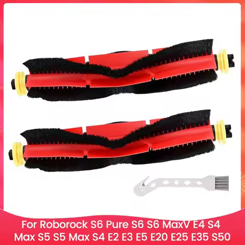 ABWQ Main-Brushes-For-Roborock-S6-Pure,S6,-S6-Maxv,-E4,S4-Max,-S5,-S5-Max,-S4,-E2,-E3,E5-E20-E25-E35