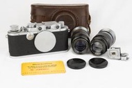 徠卡Leica IIIa 兩顆黑漆Elmar 90/4 極品