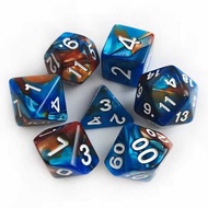 Board Game Running Group Multi-Sided Digital Dice Color 7 Pieces 1 Set Running Group Board Game Cthu