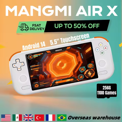 MANGMI AIR X Handheld Game Console Qualcomm Snapdragon 662 5.5'' Touchscreen15W FastCharging Android