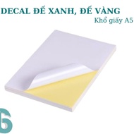 [DECAL] A5 DECAL PAPER BLUE BASE, YELLOW BASE | A5 DECAL PAPER IN LASER & COLOR SPRAY PRINTING (BLUE