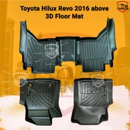 Toyota Hilux Revo 5D Floor Mat with Hilux Emblem TPE Hilux Floor Mat Carpet Hilux 5D Mat
