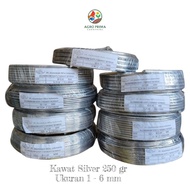 ALUMINUM BONSAI WIRE 250 GRAMS PER ROLL SIZE 1- 6 MM 1/ 4 KG CRAFT WIRE CLOTHING WIRE