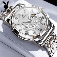 Playboy Men's Watches Fashion 100% Authentic Watches, Waterproof Watches, Quartz Stainless Steel Men