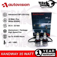 Autovision Xandway LED Autovision Xandway H1 H3 H4 H7 H11 H27 HB3 HB4 - 35 Watt - 6500K Warranty 1
