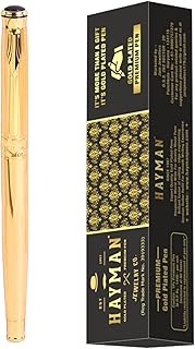 Hayman 24 CT Gold Plated Premium Roller Ball Pen with Gift Box (Pen-186)