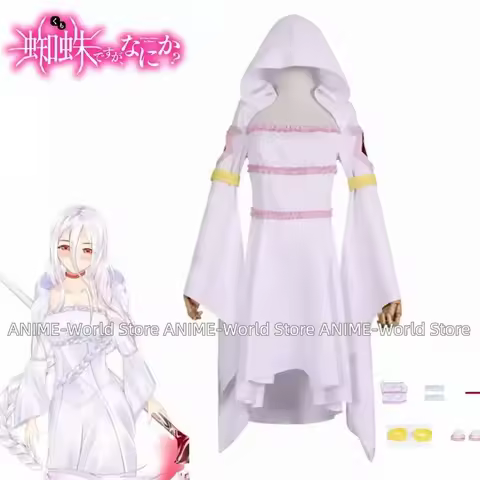 So I'm a Spider, So What? Kumo Desu ga, Nani ka? Kumoko Ariel White Dress Cosplay Costume Carnival H