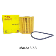 Lõi lọc nhớt Mazda 3 2.3L 2003 2004 2005 2006 2007 mã OE51001 của JS Asakashi Nhật Bản