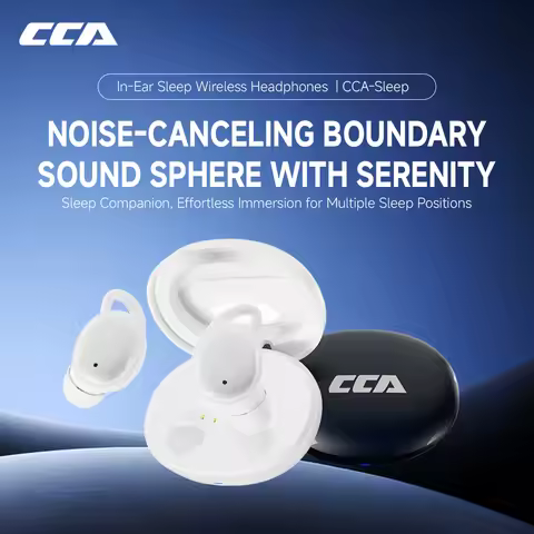 CCA Sleep ANC Smart Noise-Canceling True Wireless Stereo (TWS) In-Ear Bluetooth Sleep Earbuds