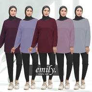 Emily Scuba Plain Top Premium Batwing Style Free Size