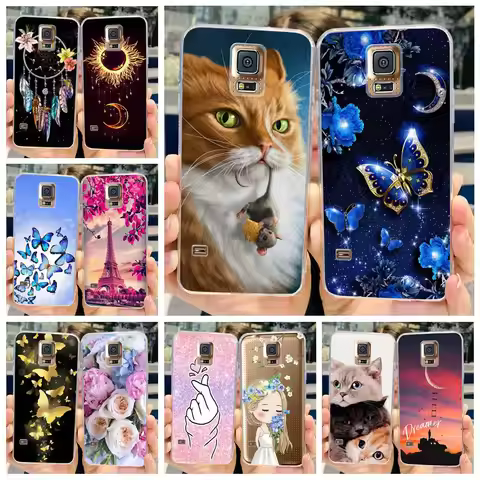 For Samsung Galaxy S5 Case G900F G900I G900M G900A G900T Cute Painted Cover Soft TPU Phone Case For 
