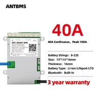 ANT BMS Smart Bms Lifepo4 16S Li-Ion BMS Battery Balancer 80A 420A 7S 8S 24V 36V 48S 8S 24V 10S 12S