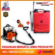 【SUPER COMBO SET】APACHE TurboCUT® WB728T + KS-16M | Super Heavy Duty Garden Trimmer | Backpack Brush Cutter | Grass Cutter | Mesin Rumput | 32.8cc | 2-Stroke | Manual Knapsack Sprayer (16 Liters) | Pump Racun 16 Liter | 2 Year Warranty