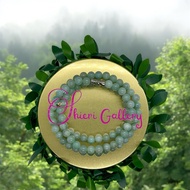 HIJAU Original Burmese Jade Necklace Green Genuine Myanmar Jade Necklace/ Green Grayish Light Green 