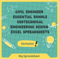 Civil engineer  essential bundle  Geotechnical  engineering design  excel spreadsheets