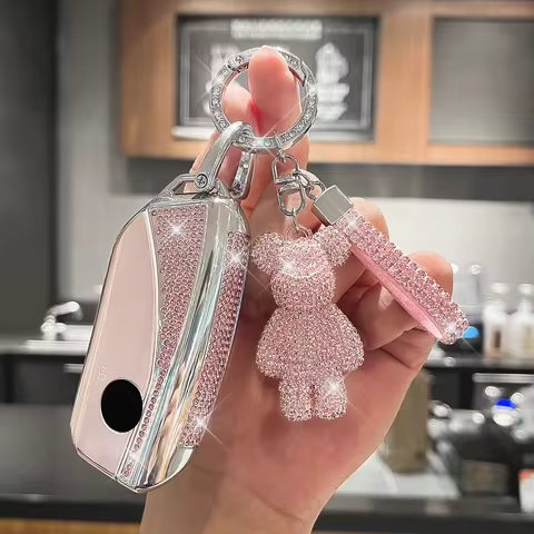 High End Side Diamonds for BMW X1 U11 2023 Series 7 735i 740Li I7 G07 X7 LCI XM Remote Car Key Case 