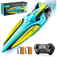 4DRC S1 RC Boat Remote Control Boat for Kids Adults, 20+ MPH 2.4GHz Racing Boats for Pools and Lakes