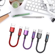 NEX Compact USB C to USB A Charging Data Cable 2 4A Charger for Mobiles Tablets 25cm