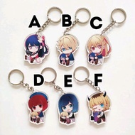 Anime Keychain Oshi no Ko 1 Hoshino Ai Aqua Ruby Kana Akane Memcho Gantungan Kunci Akrilk Ganci Merc