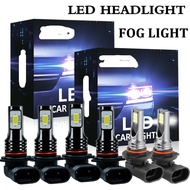Mentol Lampu LED Kereta 9005+9006 LED Rasuk Tinggi dan Rendah 9140 Set Lampu Kabus Pemasangan Lampu 