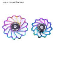 colorfulswallowfree 11T 13T Bike Ceramic Pulley Aluminum Alloy Rear Derailleur Bearing Joey Wheel AB