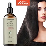 Rosemary Mint Hair Oil - Biotin Rich, Peppermint Essential Oil for Scalp & Hair Strengthening, Moist