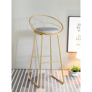 HLLight Luxury Nordic Bar Stool High Stool Bar Stool Bar Stool High Bar Stool Modern Household Minim