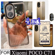 4In1 Poco C71 Soft Ceramic Film for POCO C 71 C75 C61 C65 Full Coverage Screen Protector Protective 