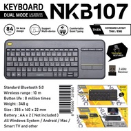 Nubwo NKB107 Keyboard Dual Mode Wireless+Bluetooth Touchpad NKB-107 คีย์บอร์ดไร้สาย มีทัชแพด