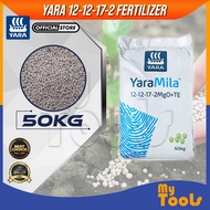 Mytools YaraMila 12-12-17 +2MgO +TE (50KG) Baja YaraMila Compound Fertilizer Yara Baja Subur (Pherotools Fertilizer BAJA Durian) (Plants &amp; Bugs)(50KG)