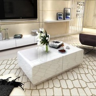 Table simple modern small apartment-style paint suit IKEA white TV cabinet living room creative tea