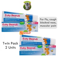 [FREE SHIP] Euky Bear Bearub Chest Rub 50g Two Units (Cold Flu Cough Relief)