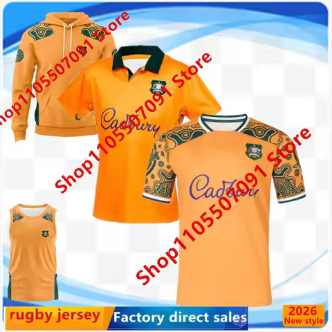2026 Australian Wallabies Home Indigenous Training Rugby Jersey Mens Size S--5XL Perfect Quality!