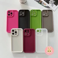 For iphone 12 Pro Max iphone 13 Pro Max 13Pro 12Pro 13 Mini 12Mini Solid Color Silicone Thickened Silicone Casing Matte Phone Case Shockproof Back Cover