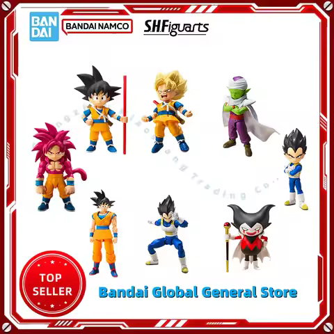Bandai 100% Original S.H.Figuarts Dragon Ball DAIMA Anime -SON GOKU (MINI)&VEGETA (MINI)&PICCOLO (MI